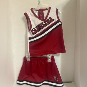 Size 2T university of South Carolina gamecocks cheerleading uniform.